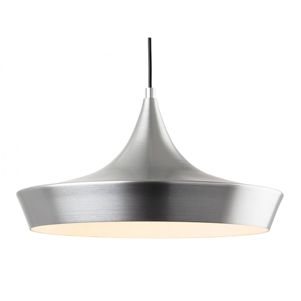 Leo Spun Ceiling Pendant Light In Aluminium Finish 2850AL