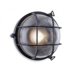 Turin Die Cast Aluminium Round Outdoor Wall Light In Black Finish IP65 2825BK