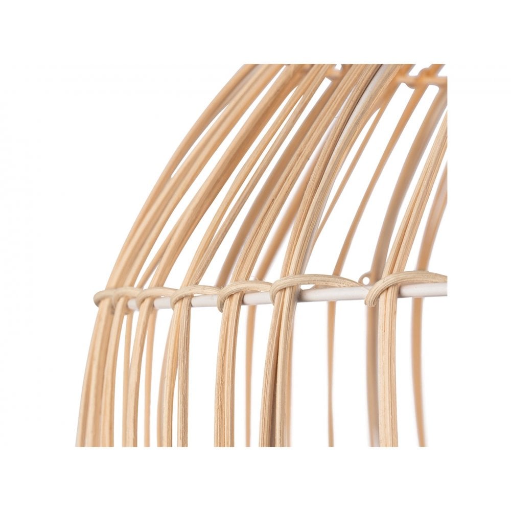 Rattan Single Ceiling Pendant Light In Natural Rattan Finish 2903