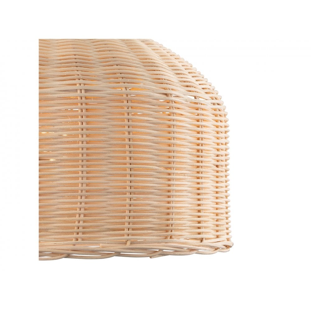 Rattan Single Ceiling Pendant Light In Natural Rattan Finish 2900