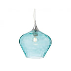 Titan Single Classic Ceiling Pendant Light With Aqua Glass 2930AQ
