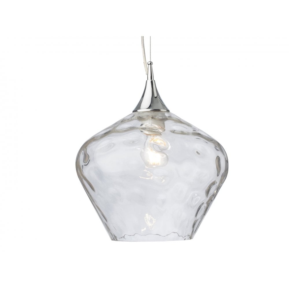 Titan Single Classic Ceiling Pendant Light With Clear Glass 2930CL