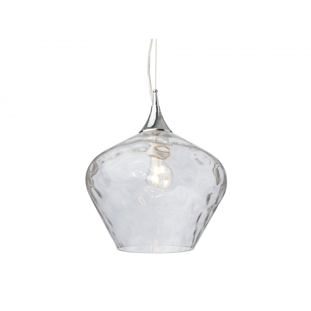 Titan Single Classic Ceiling Pendant Light With Clear Glass 2930CL