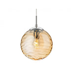 Mercury Stunning Ceiling Pendant Light With Amber Round Glass 2929AM
