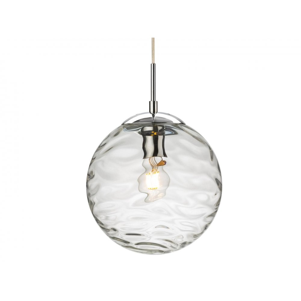 Mercury Stunning Ceiling Pendant Light With Clear Round Glass 2929CL
