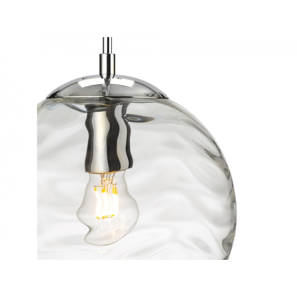 Mercury Stunning Ceiling Pendant Light With Clear Round Glass 2929CL