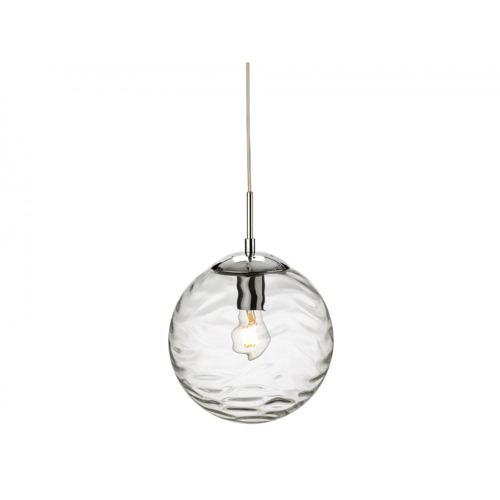 Mercury Stunning Ceiling Pendant Light With Clear Round Glass 2929CL