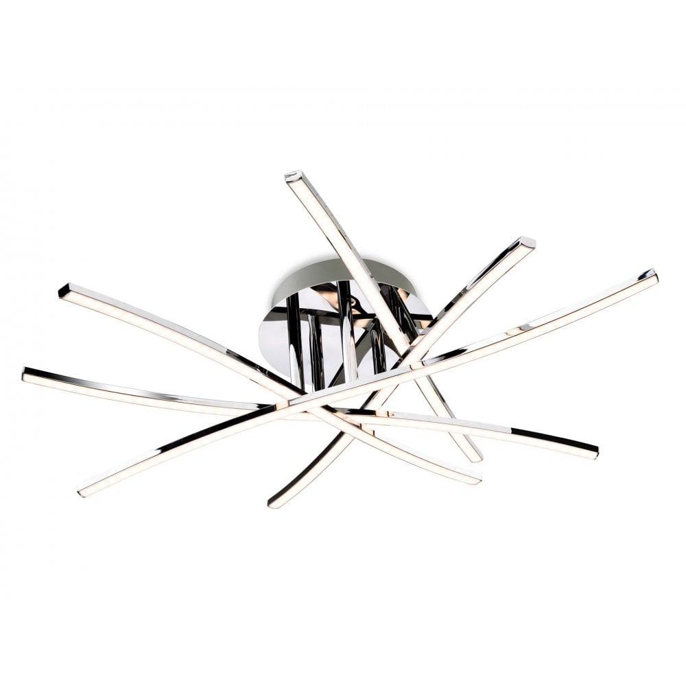 Caprice LED Modern Flush Ceiling Light In Chrome Finish 4850CH