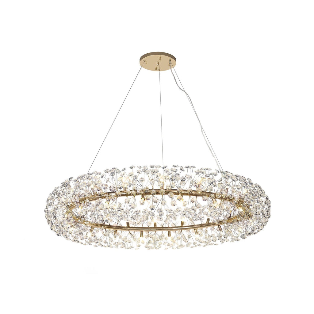 Fusion Stunning 36 Light Ceiling Pendant Light in French Gold Finish PL702109