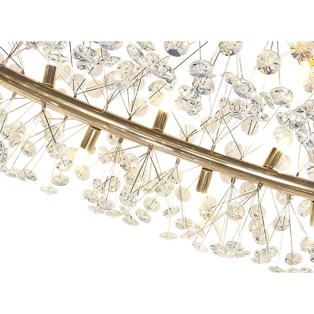 Fusion Stunning 36 Light Ceiling Pendant Light in French Gold Finish PL702109
