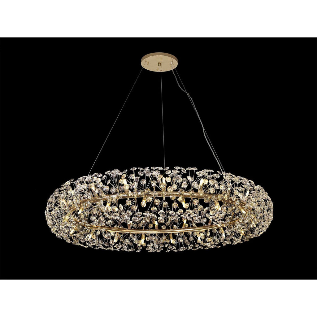 Fusion Stunning 36 Light Ceiling Pendant Light in French Gold Finish PL702109