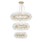 Fusion Stunning 3 Tier 58 Light Ceiling Pendant Light in French Gold Finish PL702148