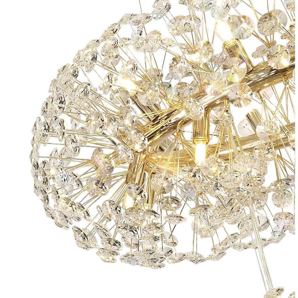 Fusion Stunning 3 Tier 58 Light Ceiling Pendant Light in French Gold Finish PL702148