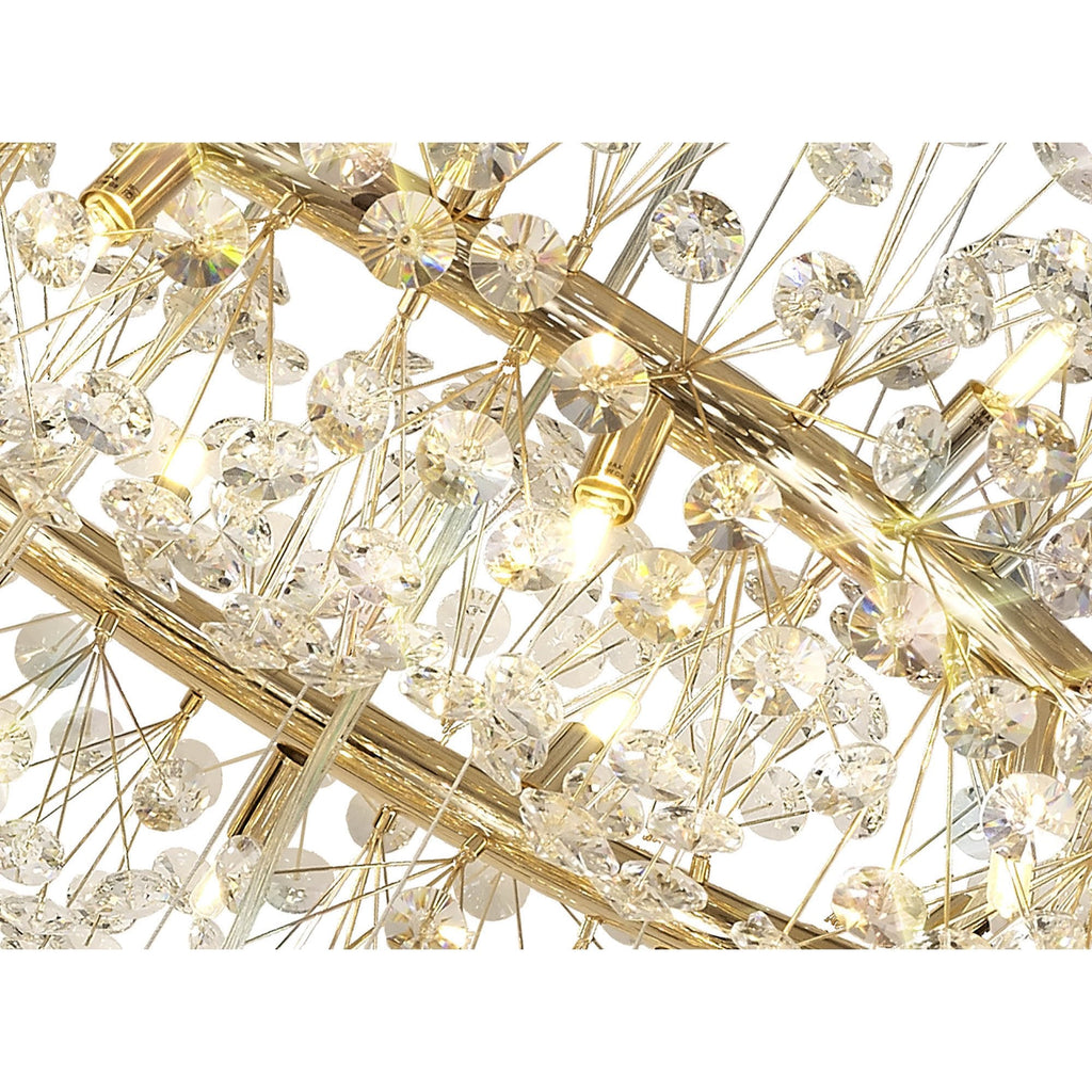 Fusion Stunning 3 Tier 58 Light Ceiling Pendant Light in French Gold Finish PL702148