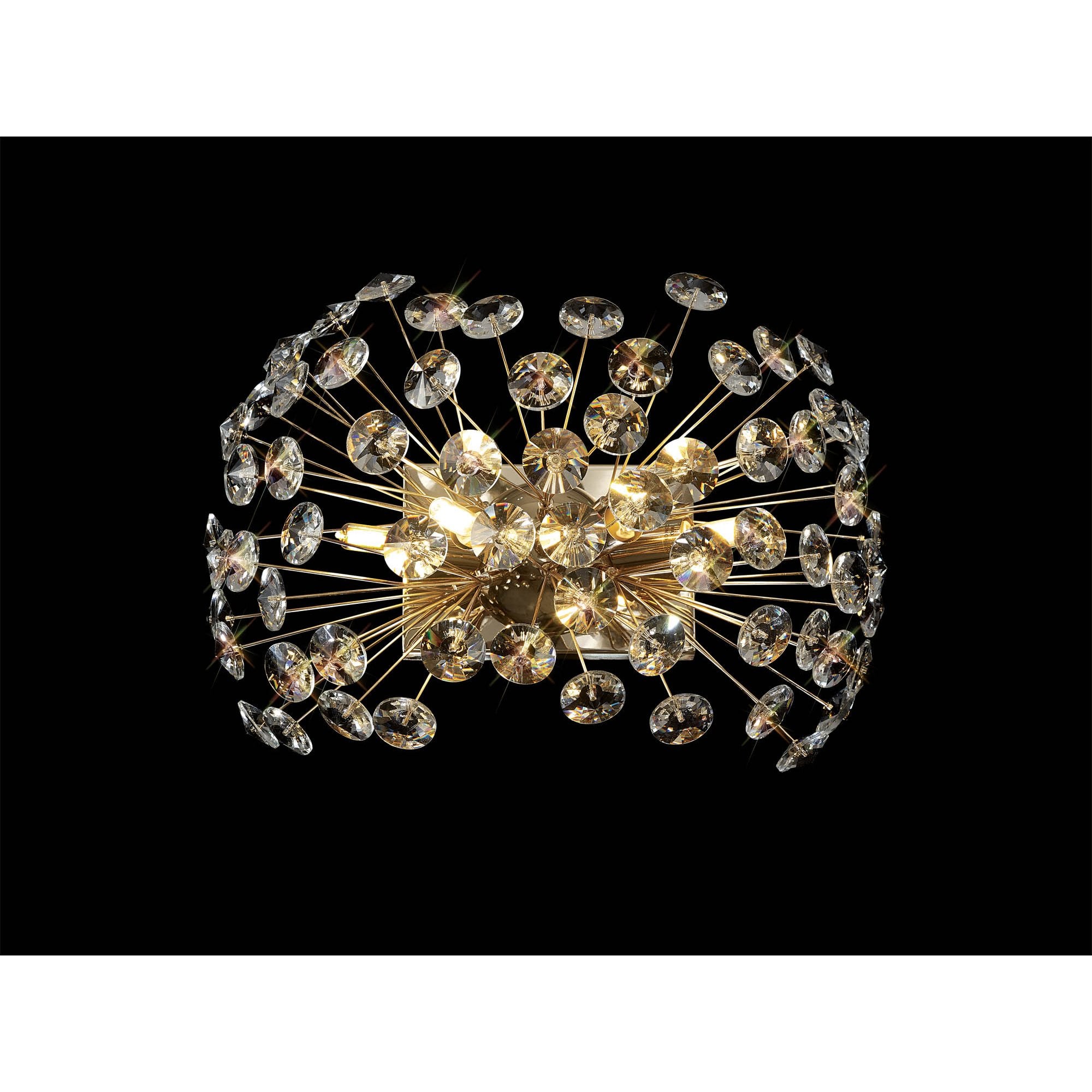 Fusion Stunning Crystal Wall Light in French Gold Finish PL701981