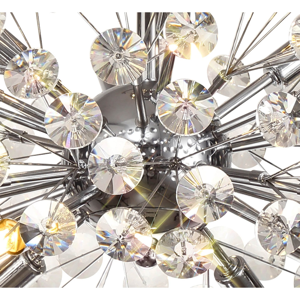 Fusion Stunning Crystal Semi Flush Ceiling Light in Polished Chrome Finish PL701977
