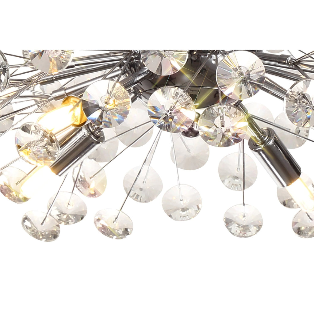 Fusion Stunning Crystal Semi Flush Ceiling Light in Polished Chrome Finish PL701977