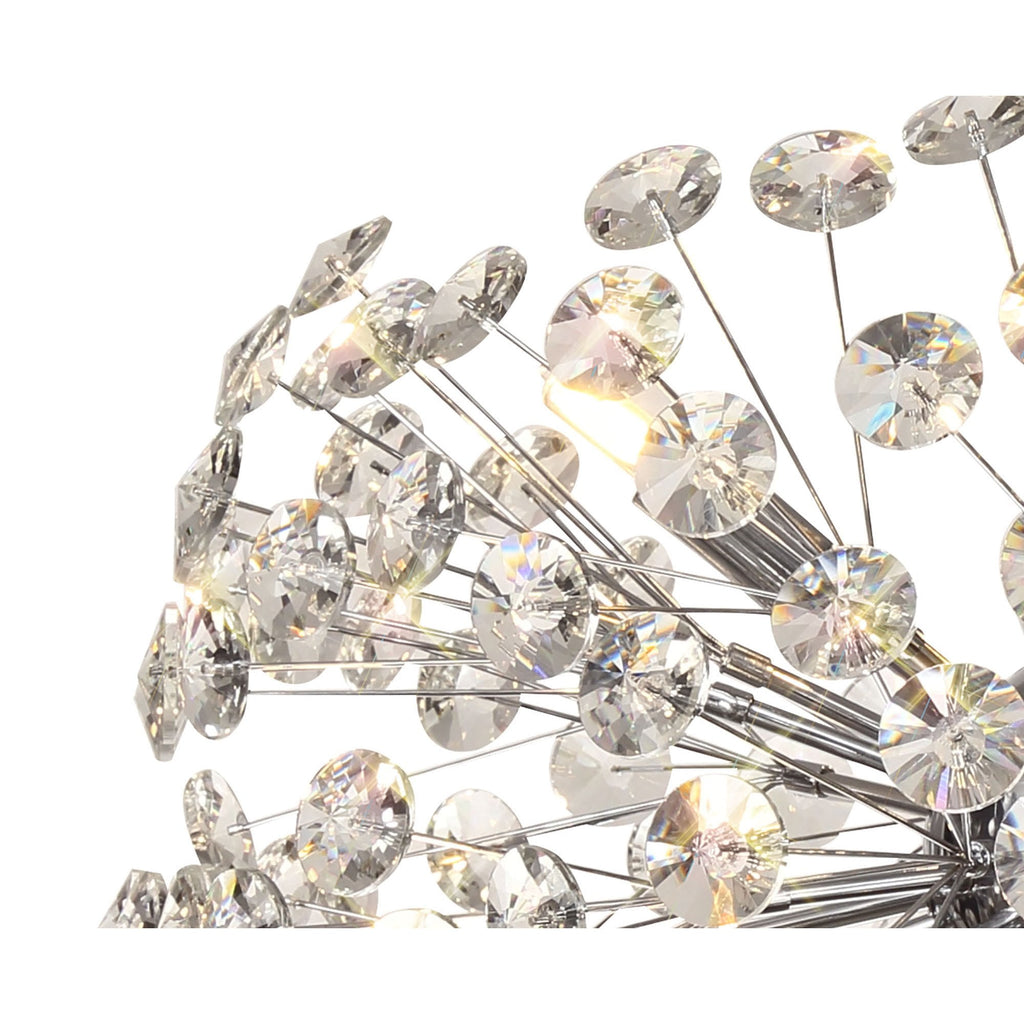 Fusion Stunning Crystal Semi Flush Ceiling Light in Polished Chrome Finish PL701977