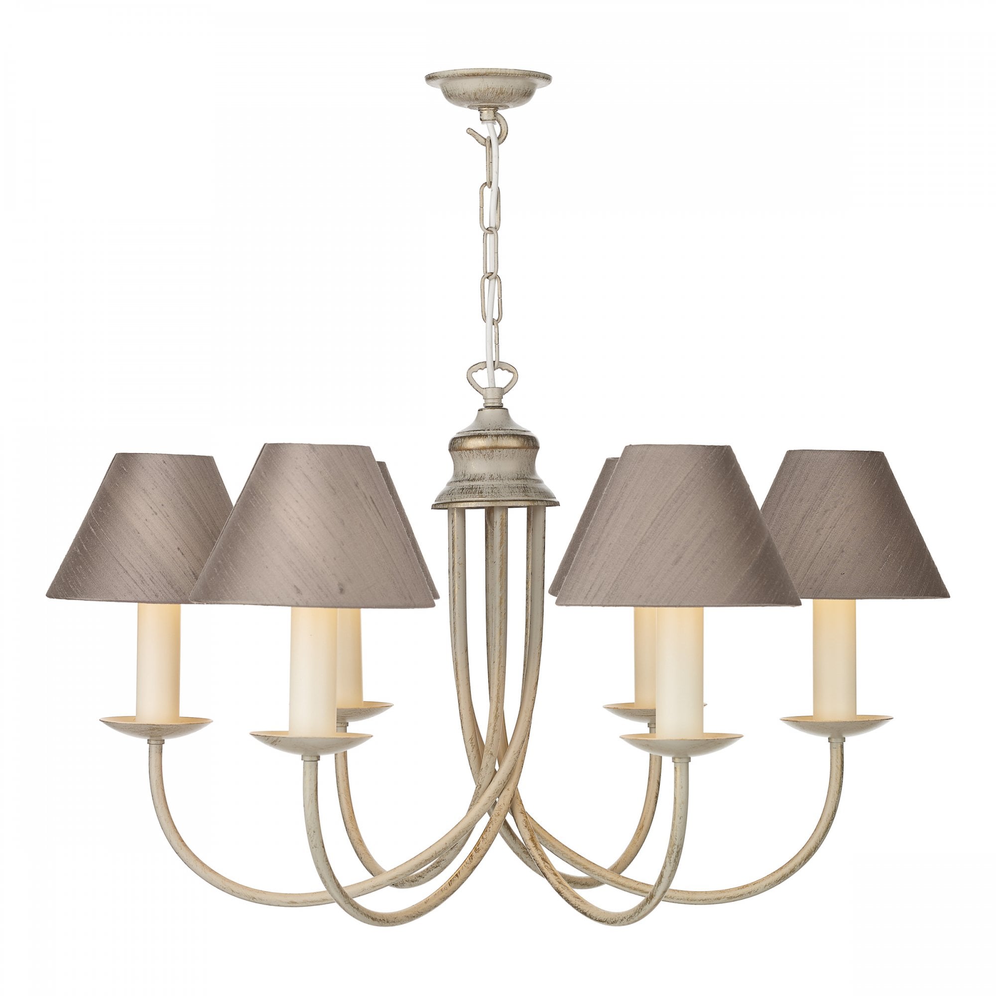 Bermuda 6 Light Ceiling Pendant Light In Cream and Gold Finish BEM0612