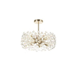 Fusion Stunning Crystal Semi Flush Ceiling Light in French Gold Finish PL701982