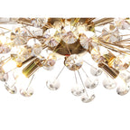 Fusion Stunning Crystal Semi Flush Ceiling Light in French Gold Finish PL701982