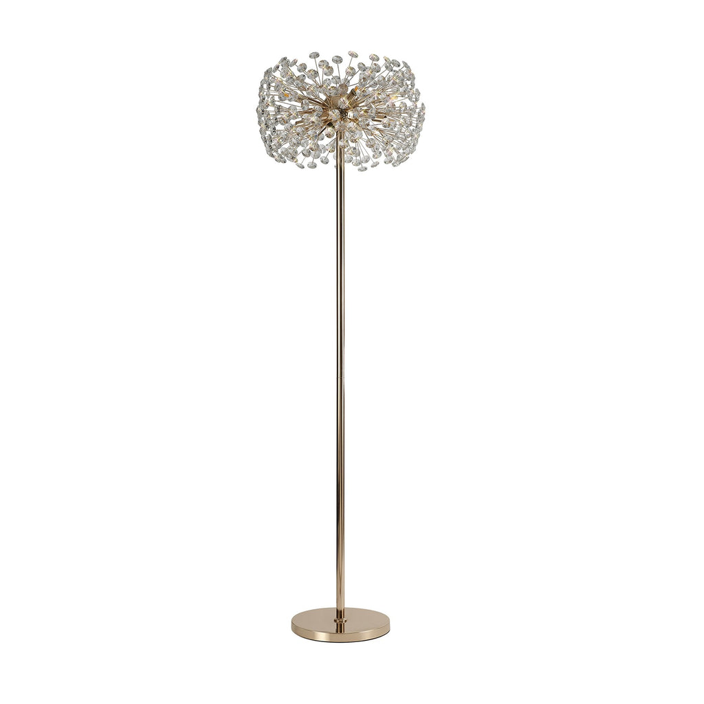 Fusion Stunning Crystal Floor Lamp in French Gold Finish PL701985