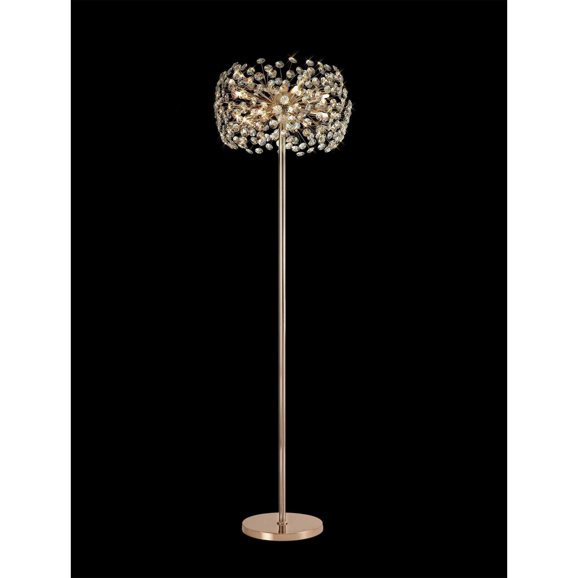 Fusion Stunning Crystal Floor Lamp in French Gold Finish PL701985