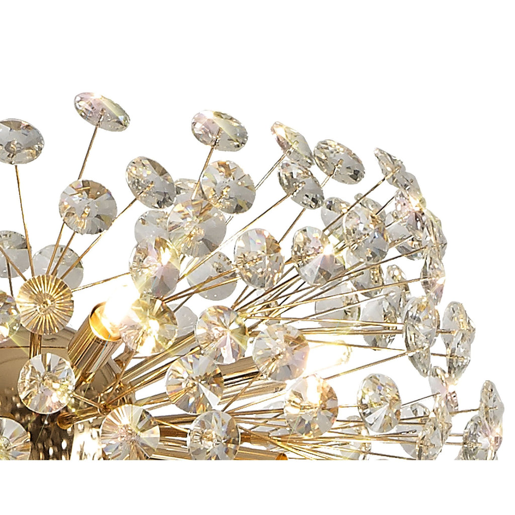 Fusion Stunning Crystal Floor Lamp in French Gold Finish PL701985