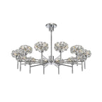 Fusion Stunning Crystal 12 Light Multiarm Ceiling Pendant Light in Chrome Finish PLK01396