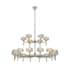 Fusion Stunning Crystal 2 Tier 20 Light Multiarm Ceiling Light in Chrome Finish PLK01397