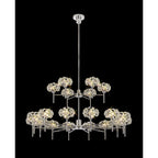 Fusion Stunning Crystal 2 Tier 20 Light Multiarm Ceiling Light in Chrome Finish PLK01397