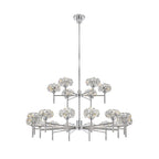 Fusion Stunning Crystal 2 Tier 20 Light Multiarm Ceiling Light in Chrome Finish PLK01397