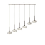 Fusion Stunning 6 Light Linear Pendant in Polished Chrome Finish PLK01386