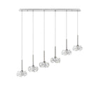 Fusion Stunning 6 Light Linear Pendant in Polished Chrome Finish PLK01386