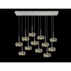 Fusion Stunning 12 Light Linear Pendant in Polished Chrome Finish PLK01395