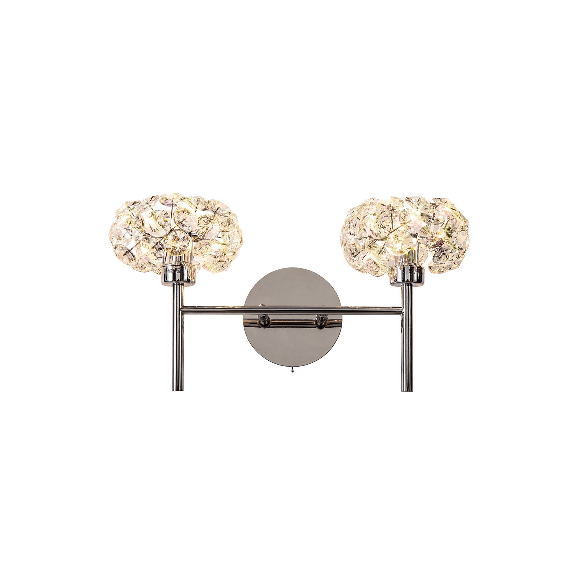 Fusion Stunning 2 Light Wall Light in Polished Chrome Finish PLK01398