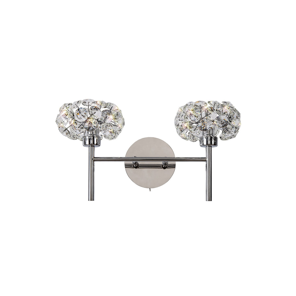 Fusion Stunning 2 Light Wall Light in Polished Chrome Finish PLK01398
