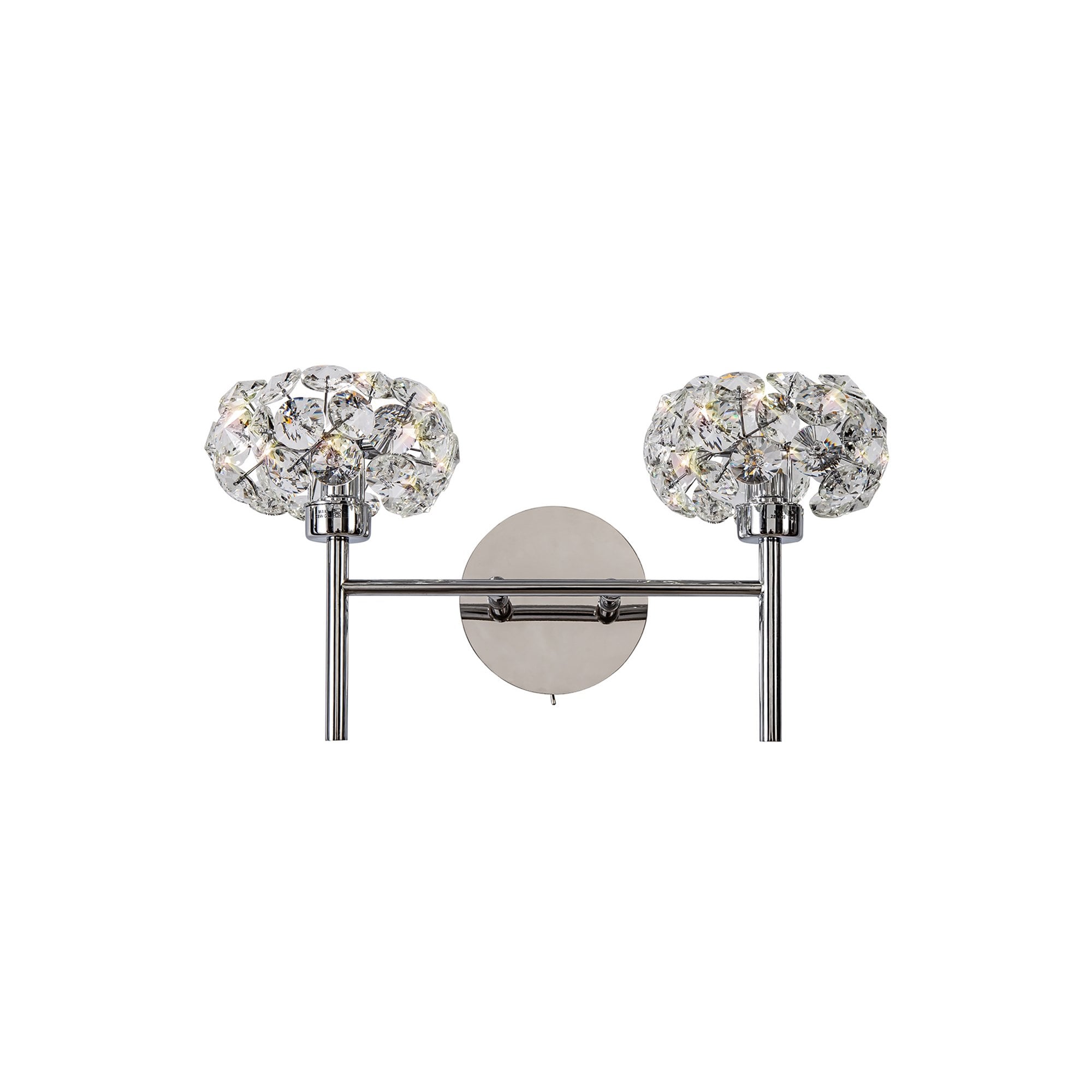 Fusion Stunning 2 Light Wall Light in Polished Chrome Finish PLK01398