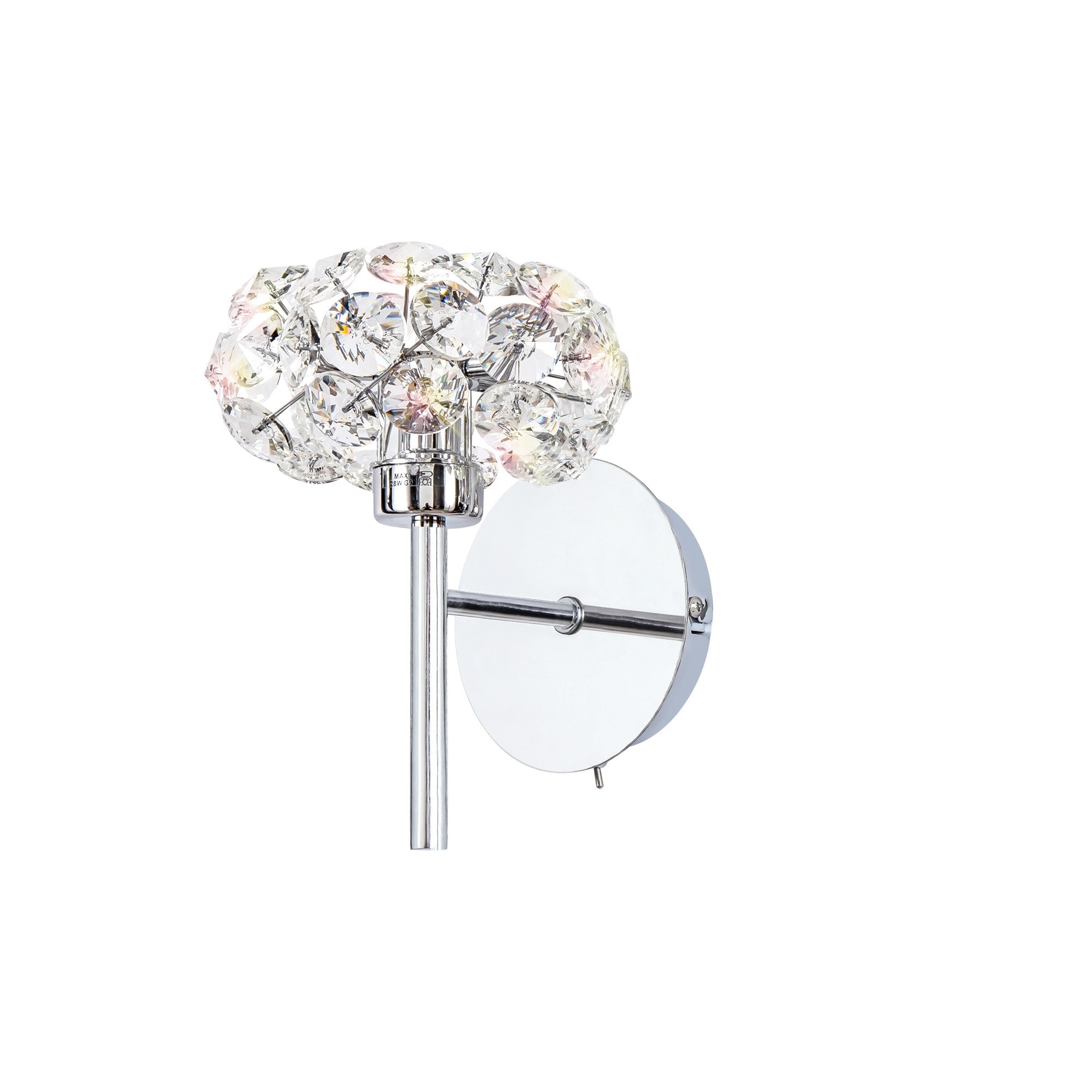 Fusion Stunning 1 Light Wall Light in Polished Chrome Finish PLK01394