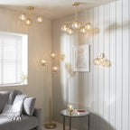 Modern 1 Light Dimple Champagne Lustre Glass Table Lamp In Satin Gold 91973