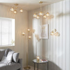 Modern Single Dimple Champagne Glass Wall Light In Satin Gold 91970