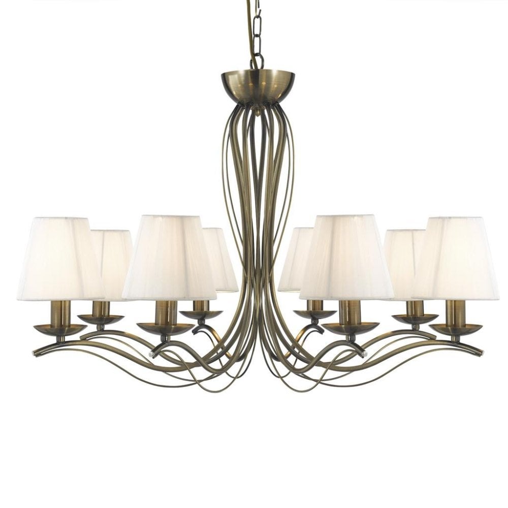 9828-8AB Andretti Antique Brass 8 Light Pendant Ceiling Light