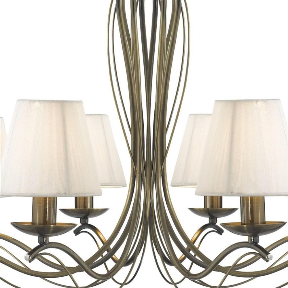 9828-8AB Andretti Antique Brass 8 Light Pendant Ceiling Light