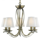 9825-5AB Andretti Antique Brass 5 Light Pendant Ceiling Light