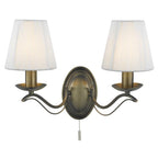 9822-2AB Andretti Traditional Antique Brass Double Wall Light