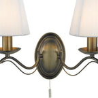 9822-2AB Andretti Traditional Antique Brass Double Wall Light