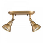Nathaniel Classic Twin Spotlight in Aged Brass Finish NAT7542