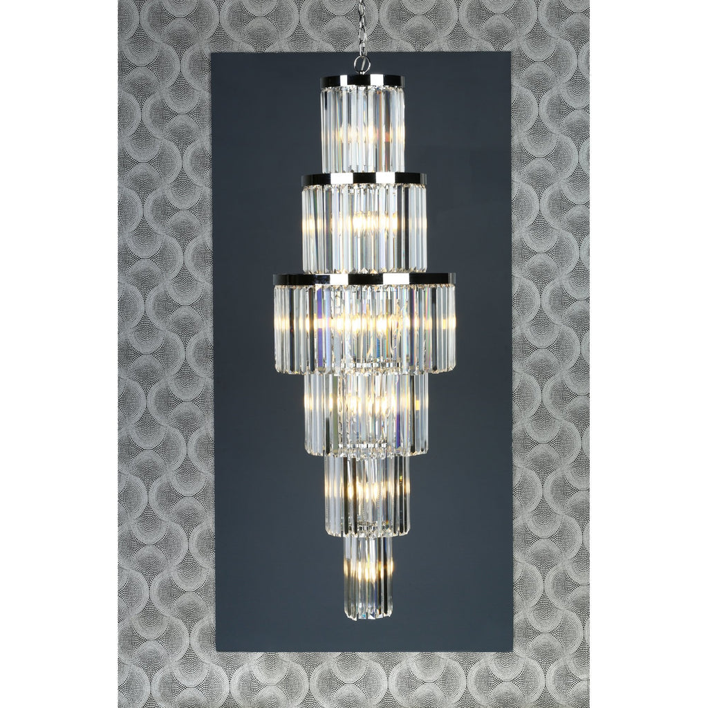 Angel Stunning Clear Crystal Ceiling Chandelier In Polished Chrome Finish ANG3308