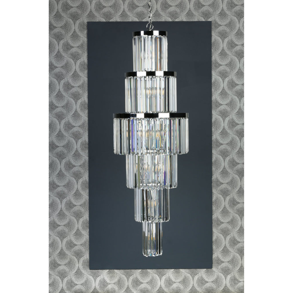Angel Stunning Clear Crystal Ceiling Chandelier In Polished Chrome Finish ANG3308