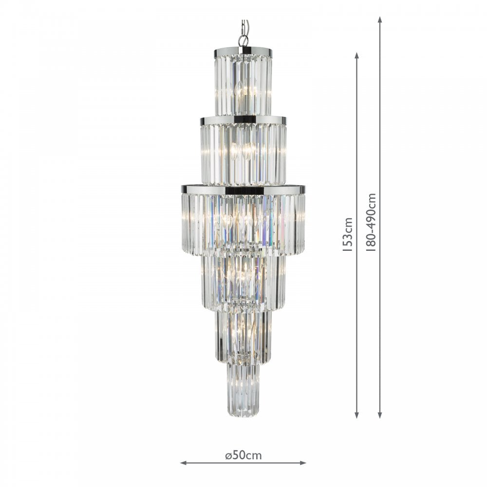 Angel Stunning Clear Crystal Ceiling Chandelier In Polished Chrome Finish ANG3308